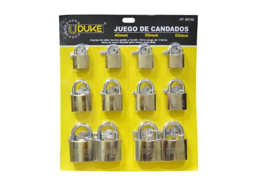 CANDADO CARTON UDUKE DORADO 40-50-60 (HT40166)