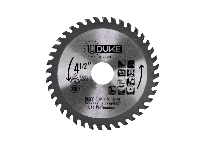 DISCO MADERA UDUKE PROFESIONAL (4 1/2X40) DMA117 (HT30594)