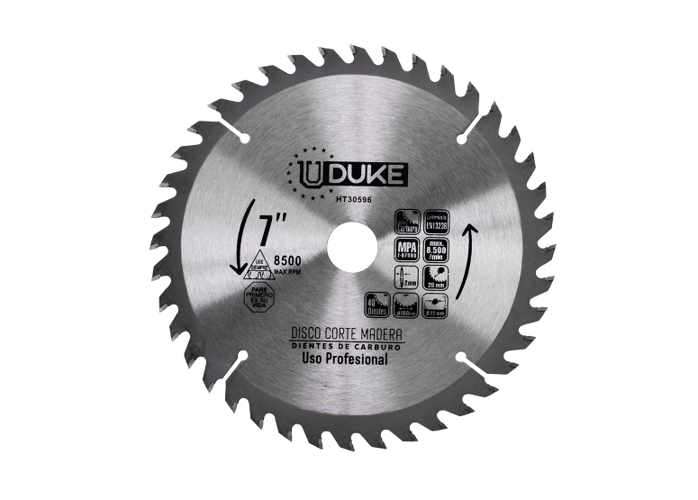 DISCO MADERA UDUKE PROFESIONAL (7X40) DMD740 (HT30596)