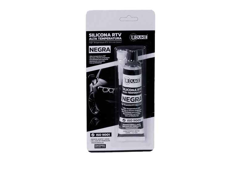 SILICONA UDUKE 50 ML RTV NEGRA ALTA TEMPERATURA AUTOMOTRIZ (HT80125)