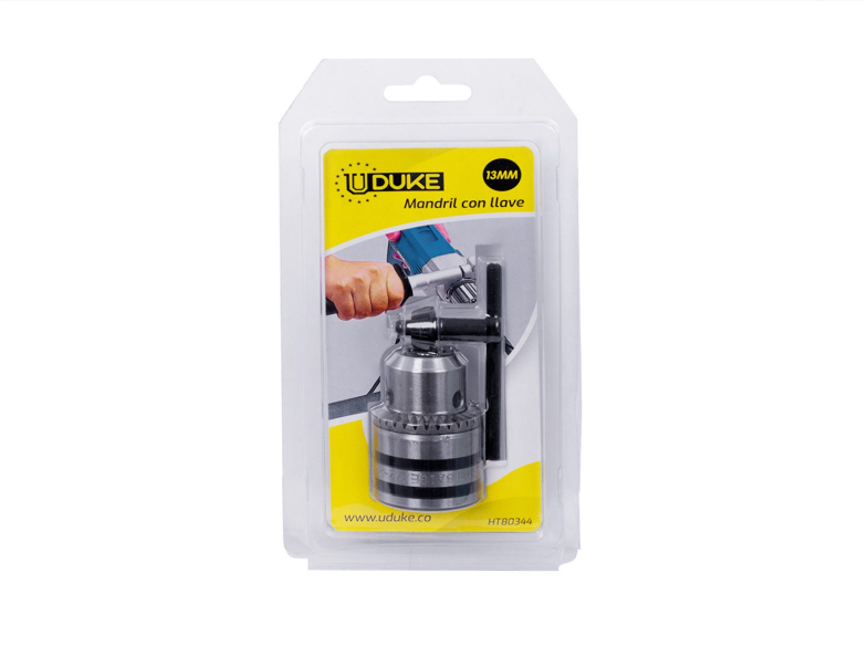 MANDRIL TALADRO 1/2 (13MM) CON LLAVE  BLISTER UDUKE (HT80344)