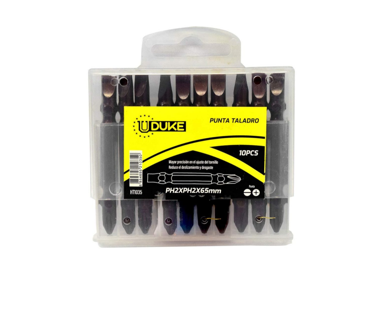 PUNTAS TALADRO DOBLE X 10PCS PALA Y ESTRIA UDUKE (HT1035)
