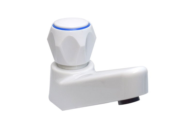 LLAVE LAVAMANOS POMO PRISMA BLANCA UDUKE PLASTICA (HT1204)