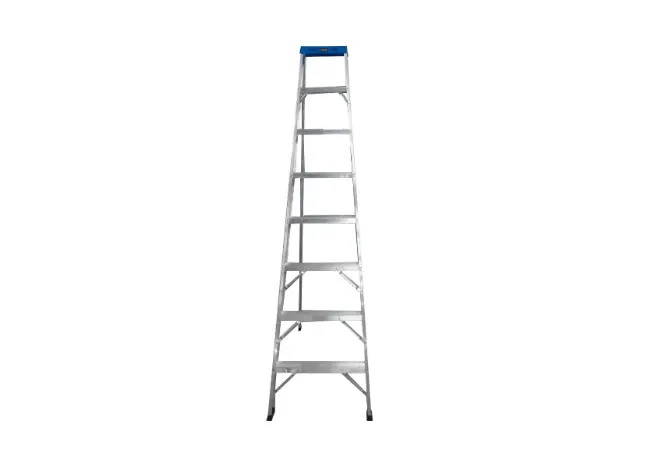 ESCALERA DE ALUMINIO 7 PELDANOS CAP 150 KILOS USO INDUSTRIAL UDUKE CON PLATAFORMA 227 CMS (HT1317)