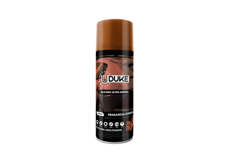 SILICONA EN AEROSOL UDUKE CON OLOR CHOCOLATE 400ML (HT40306)