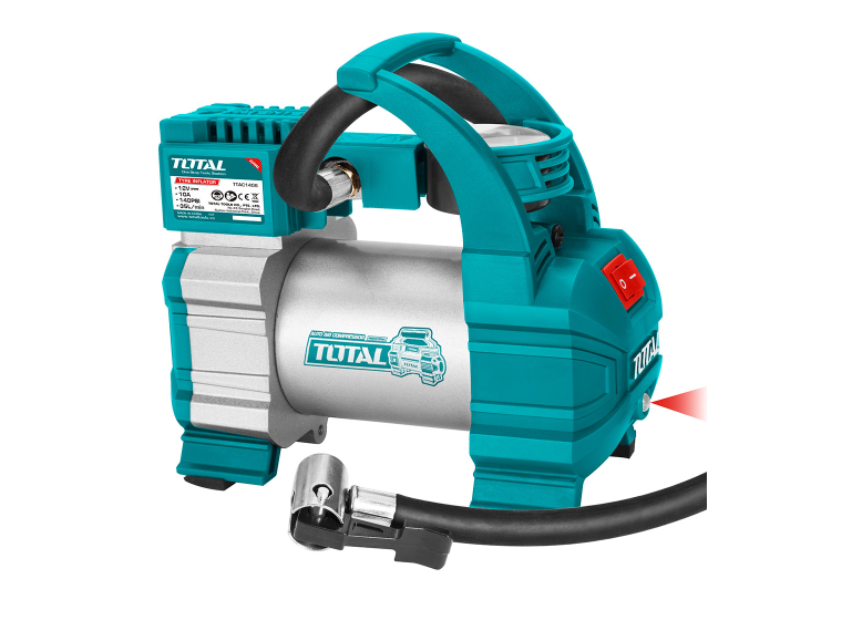 COMPRESOR MINI 12V 140PSI PARA CARRO TOTAL (TTAC1406)
