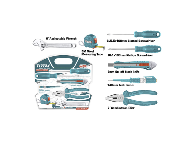 KIT DE HERRAMIENTAS 7PZS TOTAL SUPER SELECT (THKTHP90076)