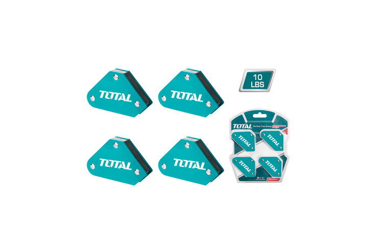 SUJETADOR MAGNETICO 10 LBS X 4 PZS 3 POSICIONES PARA SOLDAR TOTAL (TAMWH4001)