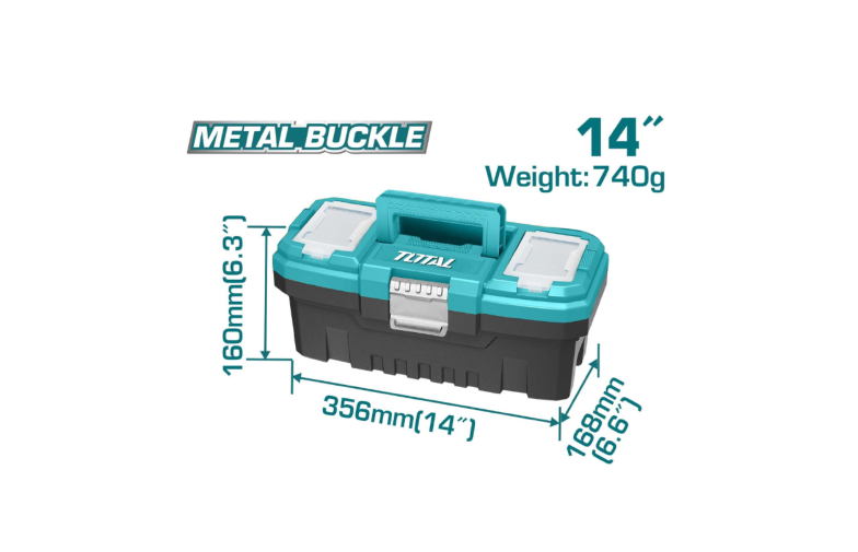 CAJA HERRAMIENTA 14 PLASTICA CIERRE METALICO TOTAL (TPBX0142)