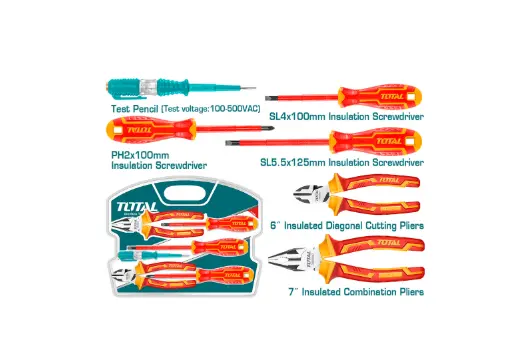 JUEGO DE HERRAMIENTAS AISLADAS X 6 PZS INDUSTRIAL TOTAL (THKIST3062)