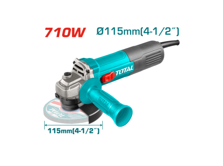 PULIDORA 4 1/2  710W INCLUYE MANGO AUXILIAR  INDUSTRIAL TOTAL (UTG10711576)