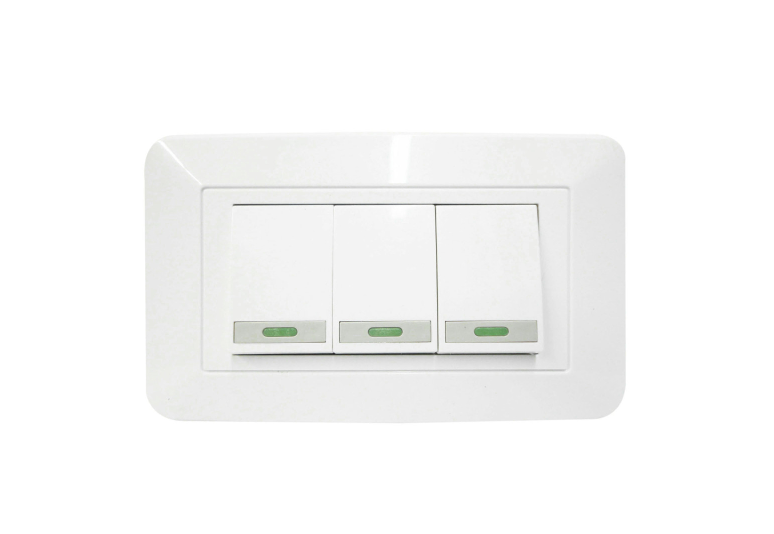 LINEA BK BLANCA INCRUSTAR SWICHE TRIPLE CONMUTABLE 110-220 (118Z-03 -3WAY) (RETIE-FL)(HT20337)