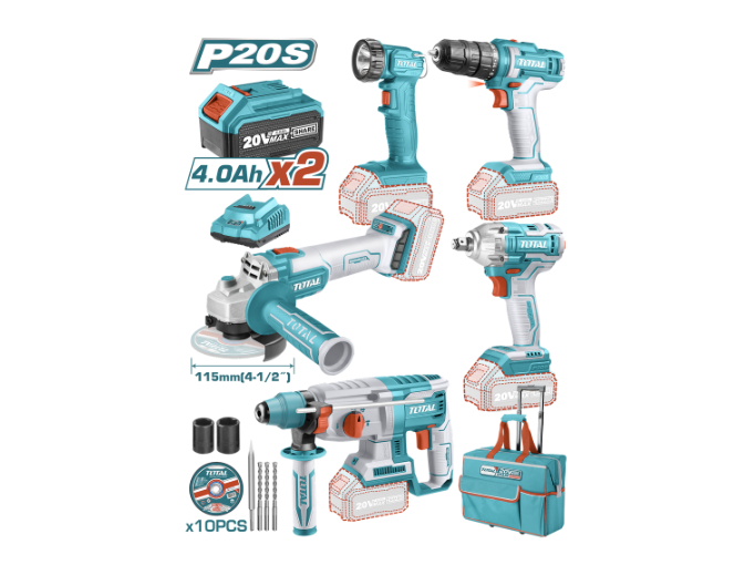 KIT DE HERRAMIENTA A 20V TOTAL (UTCKLI2019)