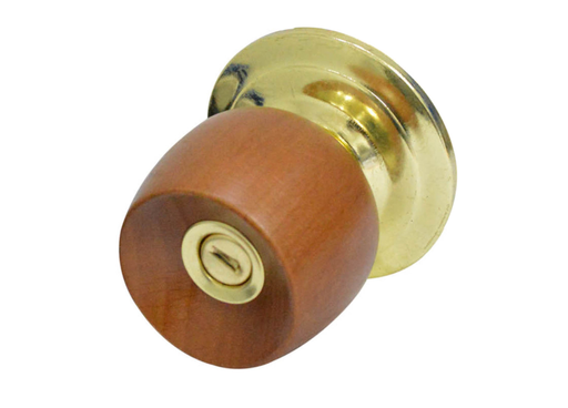 [4668] CHAPA BOLA ALCOBA P/MADERA UDUKE COLOR MIEL ESCUDO DORADO (5831-QJM) (HT20175)