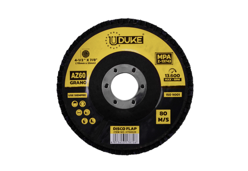 [6056] DISCO FLAP UDUKE 4 1/2 GRANO 80 (115MM X 22MM) (HT60021)
