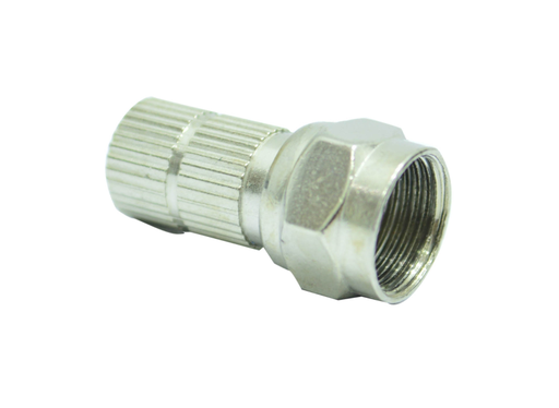 [6063] TERMINAL COAXIAL ROSCA FINA RG6 CON CAUCHITO LARGA 22MM UDUKE (HT30295)(HT90160)