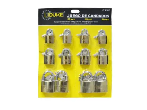 [7764] CANDADO CARTON UDUKE DORADO 30-40-50 (HT40165)