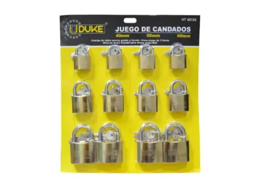 [7765] CANDADO CARTON UDUKE DORADO 40-50-60 (HT40166)
