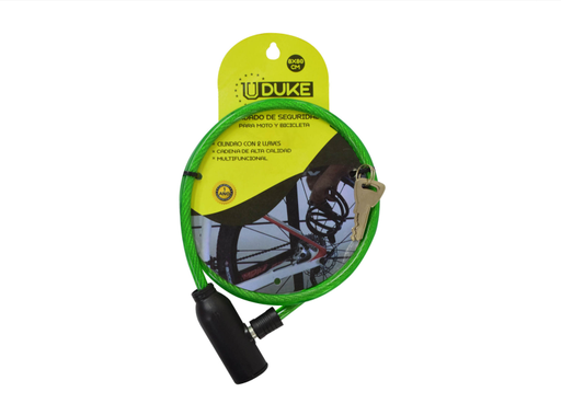 [7768] CANDADO BICICLETA UDUKE  DELGADO LLAVE NORMAL (HT40054)(1 ANO DE GARANTIA)