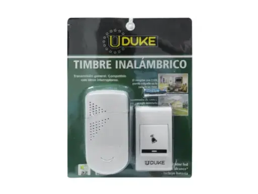 [8903] TIMBRE INALAMBRICO ENERGIA UDUKE FRECUECIA GENERAL (ALCANCE ENTRE 30 Y 150 MTRS) (HT60173)