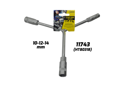 [11743] LLAVE COPA EN Y CON CUADRANTE UDUKE 10-12-14 MM (HT80318)