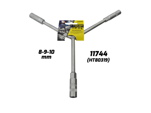 [11744] LLAVE COPA EN Y CON CUADRANTE LARGO UDUKE 8-9-10 MM (HT80319)