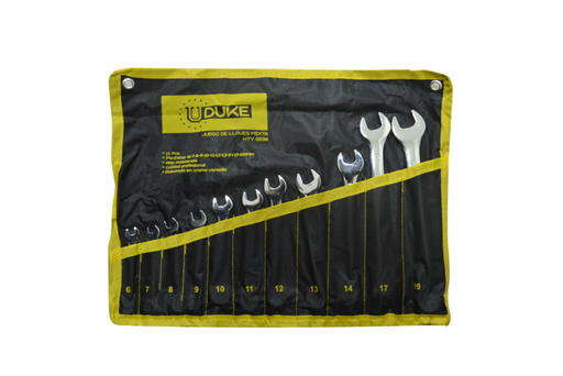 [12030] LLAVE MIXTA JUEGO X 11 PCS (6-19 MM) CR/V UDUKE (HTY0030)