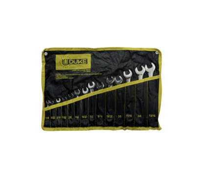 [12033] LLAVE MIXTA JUEGO X 14 PCS (1/4-13/16) CR/V UDUKE (HTY0033)
