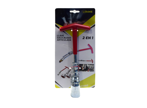 [13534] LLAVE SACA BUJIAS 2 EN 1 ARTICULADA 16MM Y 21MM UDUKE (HT1150)
