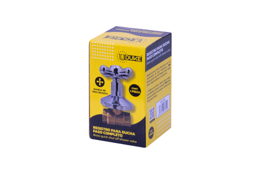 [13595] REGISTRO DUCHA CRUCETA CUELLO LARGO CIERRE RAPIDO PASO COMPLETO UDUKE (HT1229)