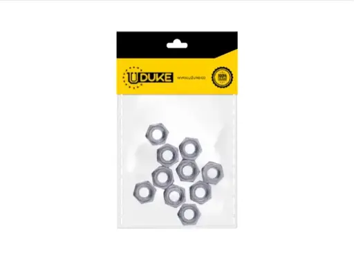 [15630K] TUERCA GALVANIZADA 1/4 PQT X 10 UDUKE