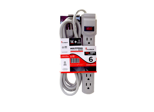 [19339] TOMA MULTIPLE  X6  CABLE DE 3MTS VHARBOR (S-25-3M)
