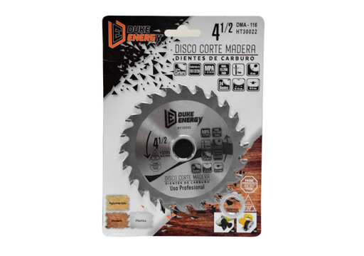 [7340] DISCO MADERA DUKE ENERGY PROFESIONAL (4 1/2X24) DMA116 (HT30022)