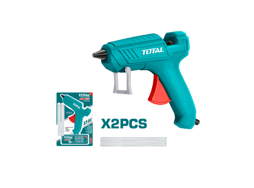 [14751] PISTOLA SILICONA 100W 120V TOTAL (UTT101116) ( BARRA GRUESA )