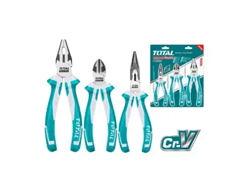 [14780] JUEGO DE ALICATES X 3 PZS INDUSTRIAL CROMO VANADIUM (PINZA 6CORTAFRIO 6ALICATE 8) TOTAL  (THT2K0301)