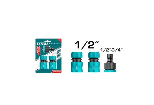 [14814] CONECTOR RAPIDO 1/2 PARA MANGUERA JUEGO X 3PZS TOTAL (THWS030301)