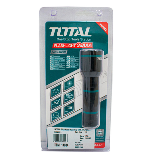 [14884] LINTERNA 135 LUMENES INDUSTRIAL 3 PILAS AAA TOTAL (TFL013AAA1)