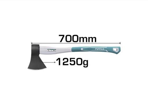 [14912] HACHA 1250G MANGO FIBRA DE VIDRIO TOTAL (THT7812506)