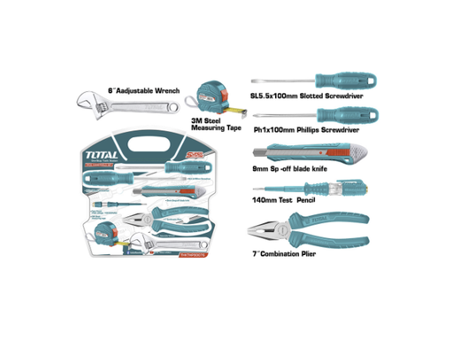 [14918] KIT DE HERRAMIENTAS 7PZS TOTAL SUPER SELECT (THKTHP90076)