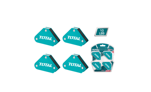 [15278] SUJETADOR MAGNETICO 10 LBS X 4 PZS 3 POSICIONES PARA SOLDAR TOTAL (TAMWH4001)