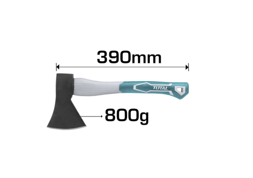 [15332] HACHA 800 G MANGO FIBRA DE VIDRIO TOTAL (THT788006)