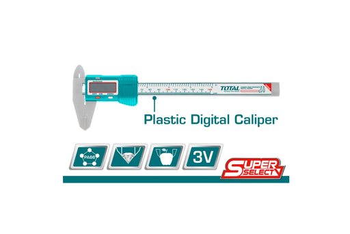 [15469] CALIBRADOR PIE DE REY 3V DIGITAL PLASTICO SUPER SELECT TOTAL (TMT331501)