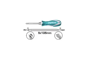 [15503] DESTORNILLADOR DOBLE PUNTA 2 EN 1 TOTAL (THT250226)