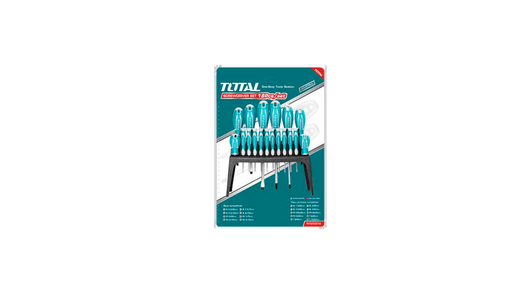[15669] DESTORNILLADOR CROMO VANADIUM JUEGO X 18 PZS INCLUIDOS 10 DE PRESICION TOTAL (THT250618)