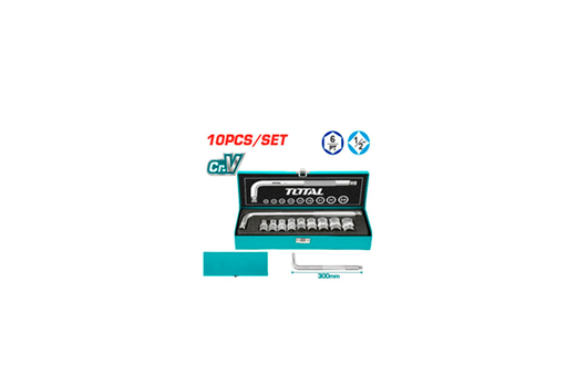 [16558] JUEGO DE COPAS X 10 PZS 1/2 (10-24MM) INDUSTRIAL TOTAL (THTL121101)