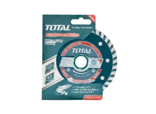 [17399] DISCO DE CORTE DIAMANTADO TURBO 4 1/2  115MM TOTAL (TAC2131153)