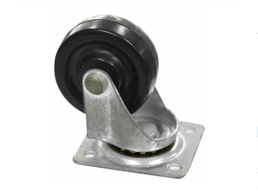 [988] RODACHINES 1 1/2 PLANO NEGRO CAUCHO 40MM (20KG (INDIVIDUAL) (HT40250)
