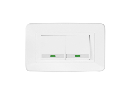 [1626] LINEA BK BLANCA INCRUSTAR SWICHE DOBLE CONMUTABLE 110-220 (118Z-02-3WAY) (RETIE-FL) (HT20334)
