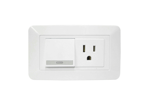 [1774] LINEA BK BLANCA INCRUSTAR TOMA SWICHE 110-220 (118Z-07 3WAY) (RETIE-FL)(HT20341)