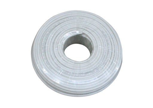 [5411] CABLE COAXIAL RG6 BLANCO KEIBOL CHIPA X 100 MTS (HT10122)